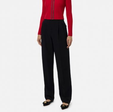 Elisabetta franchi pantalone in crepe strecht con doppie pinces