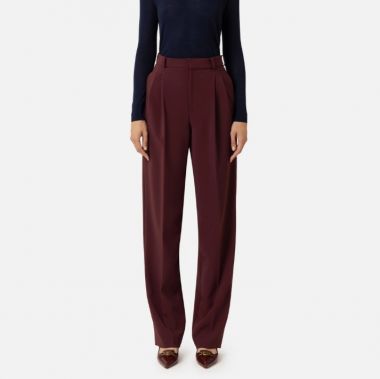 Elisabetta franchi pantalone in crepe strecht con doppie pinces