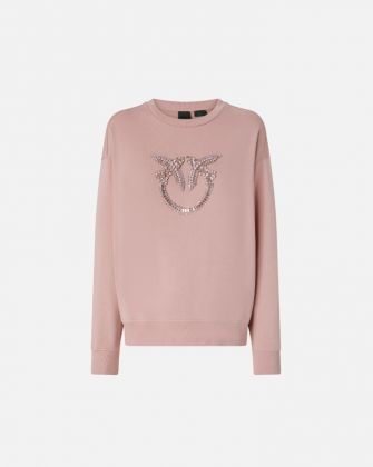 Pinko abbigliamento maglia felpa logo birds